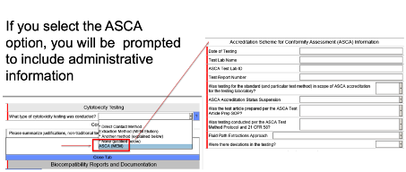 With eStar, ASCA can be selected as the test procedure.
